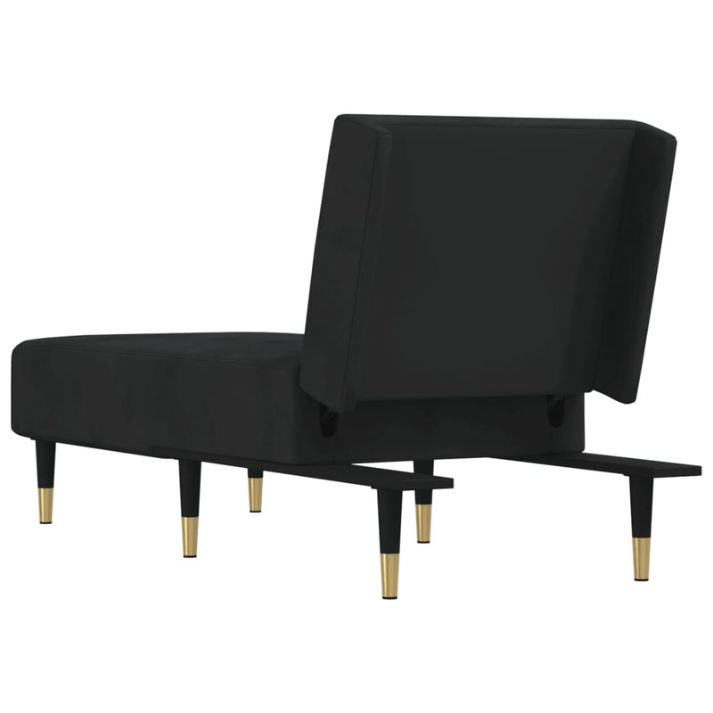 Chaise Longue Black Velvet Payday Deals