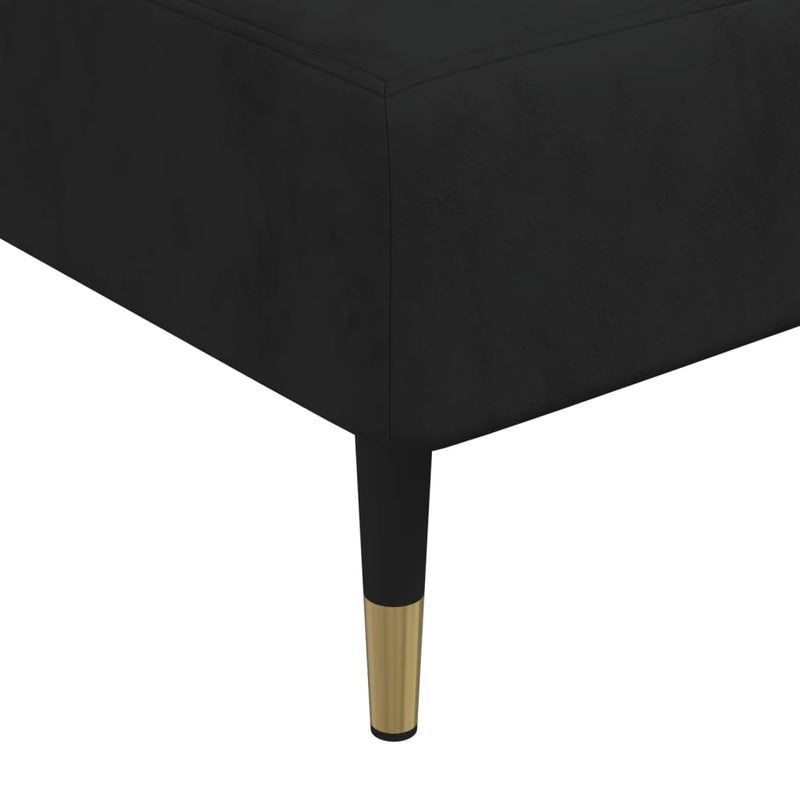 Chaise Longue Black Velvet Payday Deals