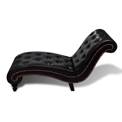 Chaise Longue Brown Faux Leather Payday Deals