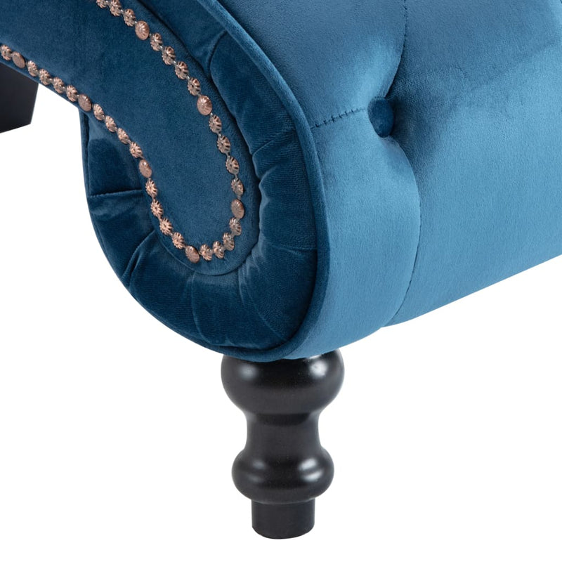 Chaise Lounge Blue Velvet Payday Deals