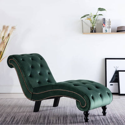 Chaise Lounge Green Velvet Payday Deals