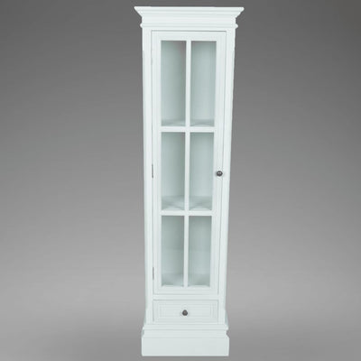 Chic Bookcase Cabinet with 3 Shelves White Wooden Payday Deals