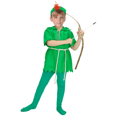 Childrens Green Costume Peter Pan Robin Hood Elf Halloween Kids Party
