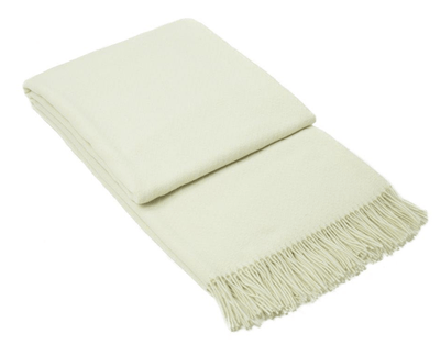 Chiswick Throw - Merino Wool/Cashmere - Ivory Payday Deals