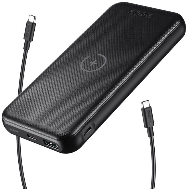 Choetech B650-CC Power Bank 10000mAh with Wireles Power Bank (Black) Payday Deals