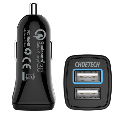 CHOETECH C0051 Quick Charge 3.0 Tech 30W Car Charger Payday Deals