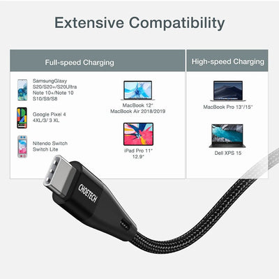 CHOETECH XCC-1003 USB-C To USB-C Cable 1.2M Payday Deals