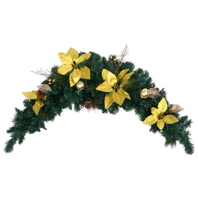 Christmas Arch with LED Lights Green 90 cm PVC Payday Deals