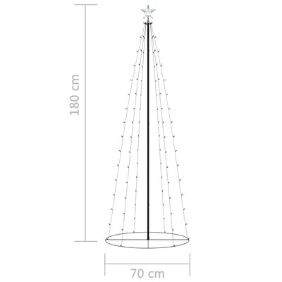 Christmas Cone Tree 100 Warm White LEDs Decoration 70x180 cm Payday Deals
