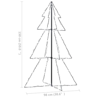 Christmas Cone Tree 200 LEDs Indoor and Outdoor 98x150 cm Payday Deals