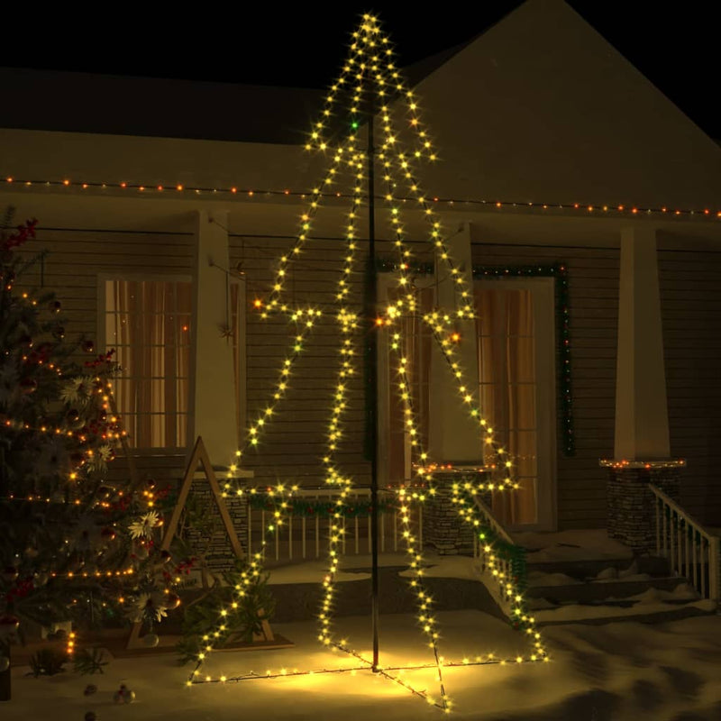 Christmas Cone Tree 360 LEDs Indoor and Outdoor 143x250 cm Payday Deals