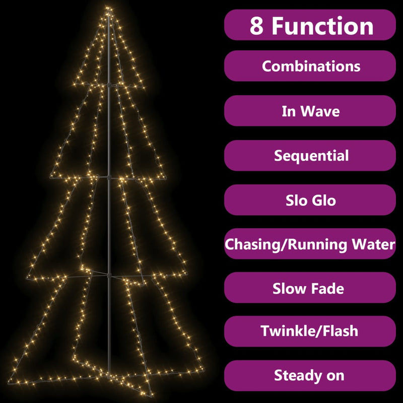 Christmas Cone Tree 360 LEDs Indoor and Outdoor 143x250 cm Payday Deals