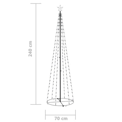 Christmas Cone Tree Blue 136 LEDs Decoration 70x240 cm Payday Deals