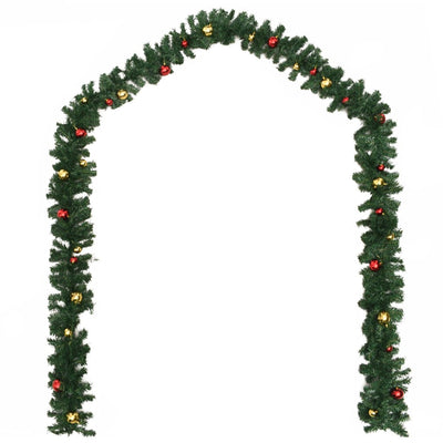 Christmas Garland Decorated with Baubles 5 m Payday Deals