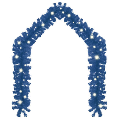 Christmas Garland with LED Lights 10 m Blue Payday Deals