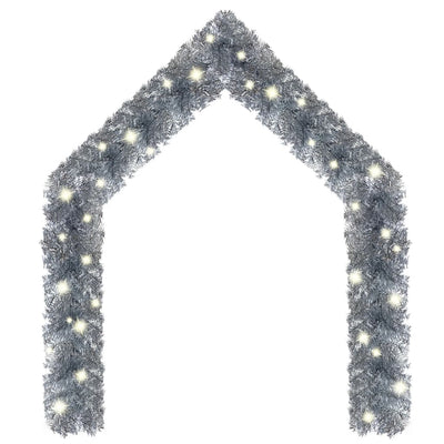 Christmas Garland with LED Lights 10 m Silver Payday Deals
