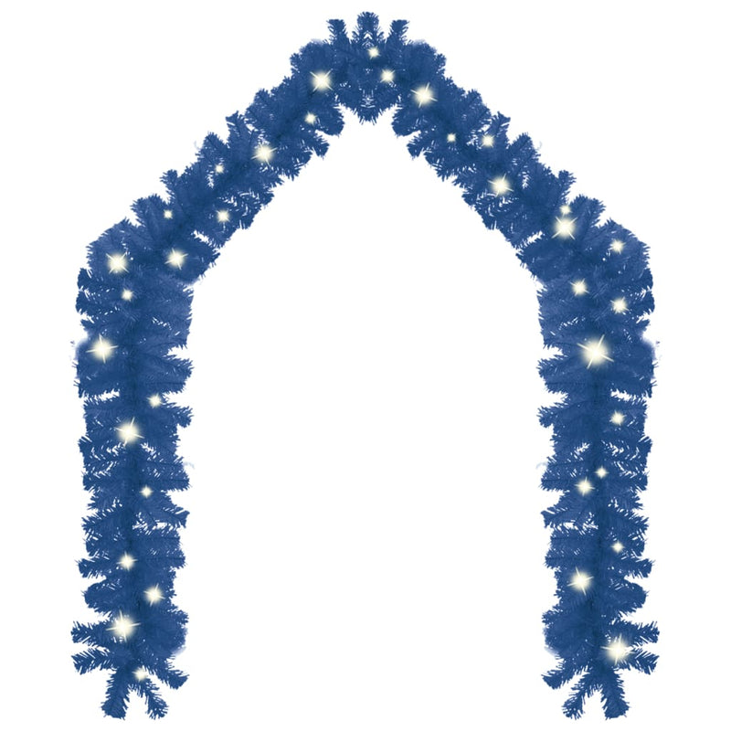 Christmas Garland with LED Lights 20 m Blue Payday Deals