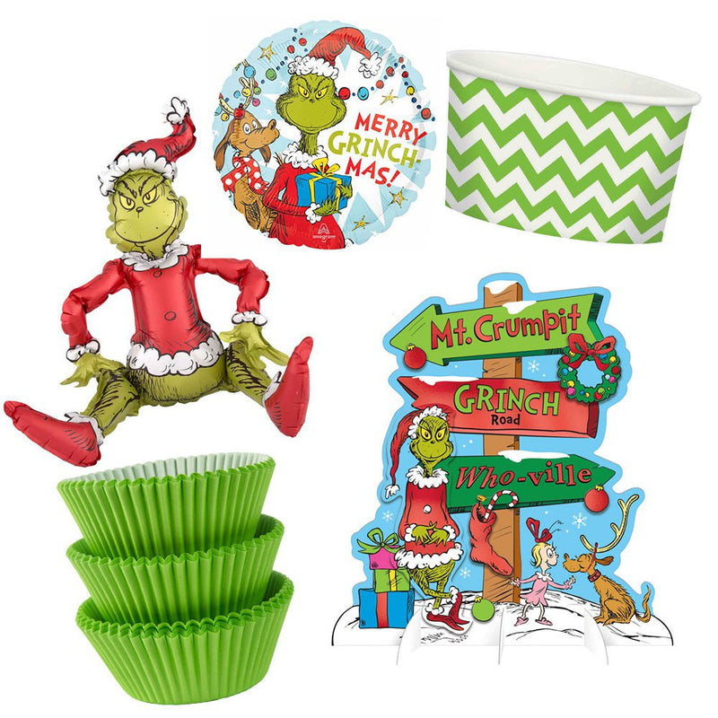 Christmas Grinch Dr Seuss 16 Guest Complete Party Pack Payday Deals