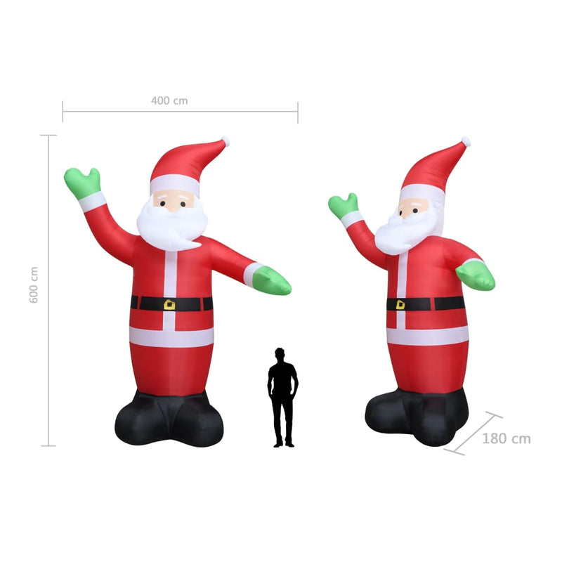 Christmas Inflatable Santa Claus LED IP44 600 cm XXL Payday Deals