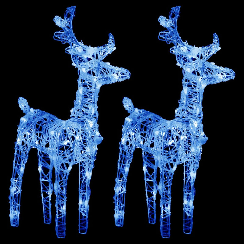 Christmas Reindeers 2 pcs Blue 80 LEDs Acrylic Payday Deals