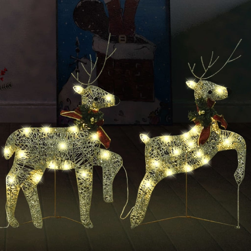 Christmas Reindeers 2 pcs Gold 40 LEDs Payday Deals