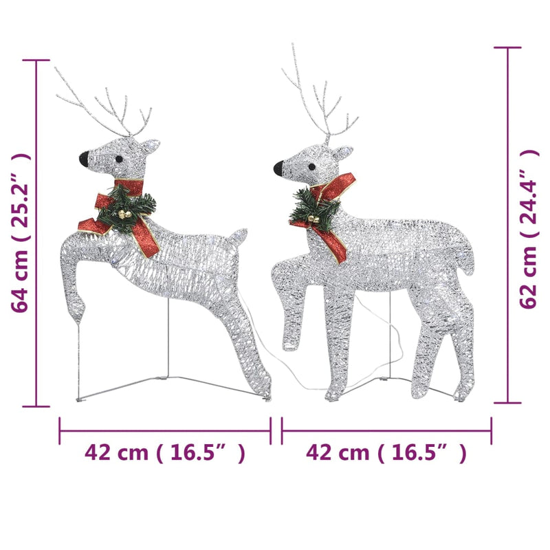 Christmas Reindeers 2 pcs Silver 40 LEDs Payday Deals