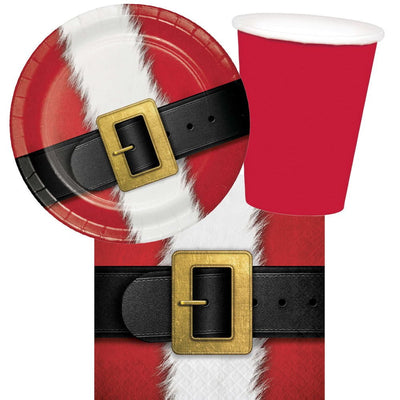 Christmas Santa's Suit 8 Guest Tableware Party Pack Payday Deals
