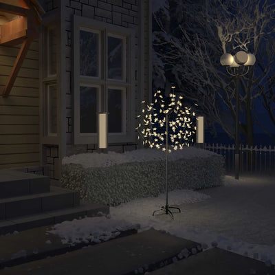 Christmas Tree 120 LEDs Warm White Light Cherry Blossom 150 cm