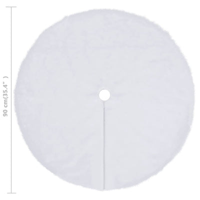 Christmas Tree Skirt White 90 cm Faux Fur Payday Deals