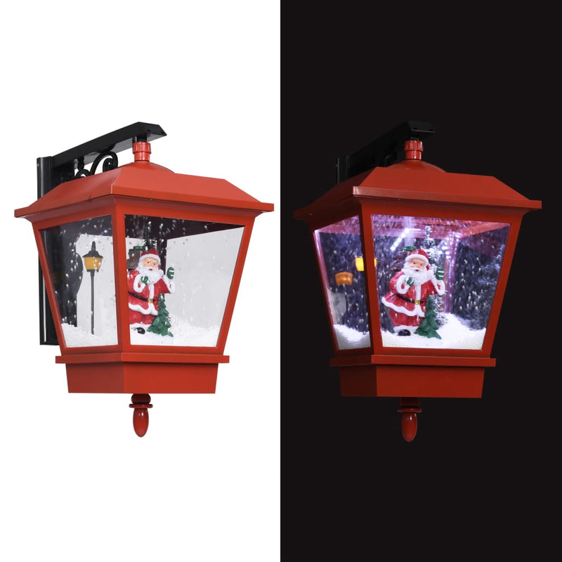 Christmas Wall Lamp with LED Lights and Santa Red 40x27x45 cm Payday Deals