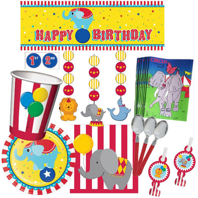 Circus Happy Birthday 8 Guest Party Pack