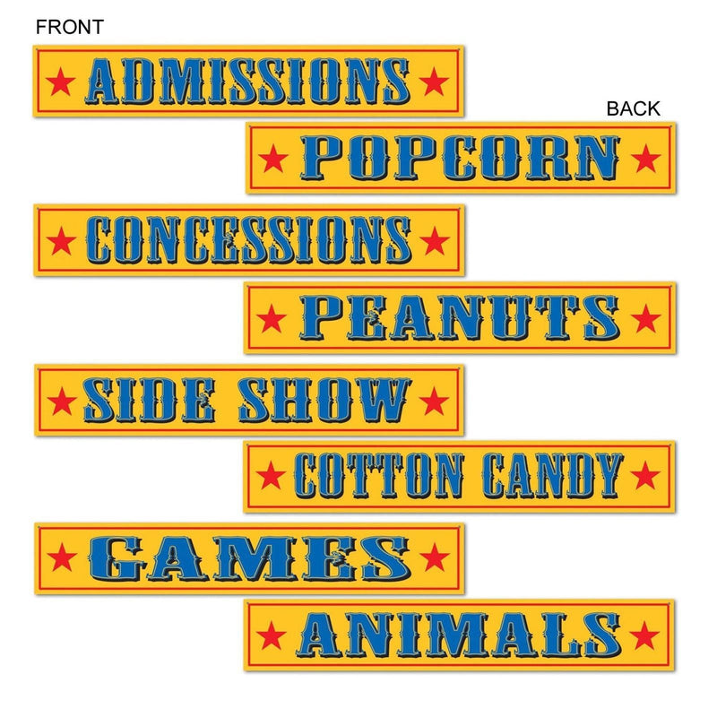 Circus Party Supplies Circus Themed Decoration Signs 4 Pack Payday Deals