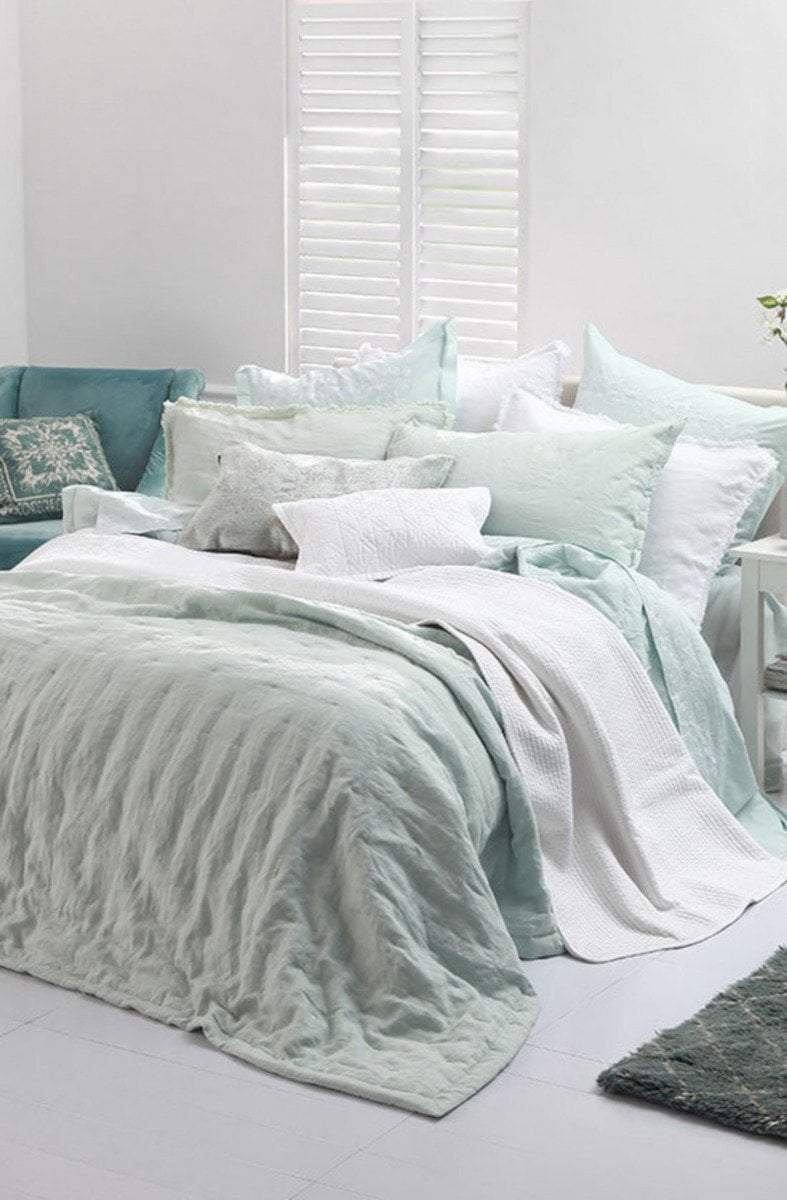 Claudette White Large 100% Cotton Comforter Set by MM Linen