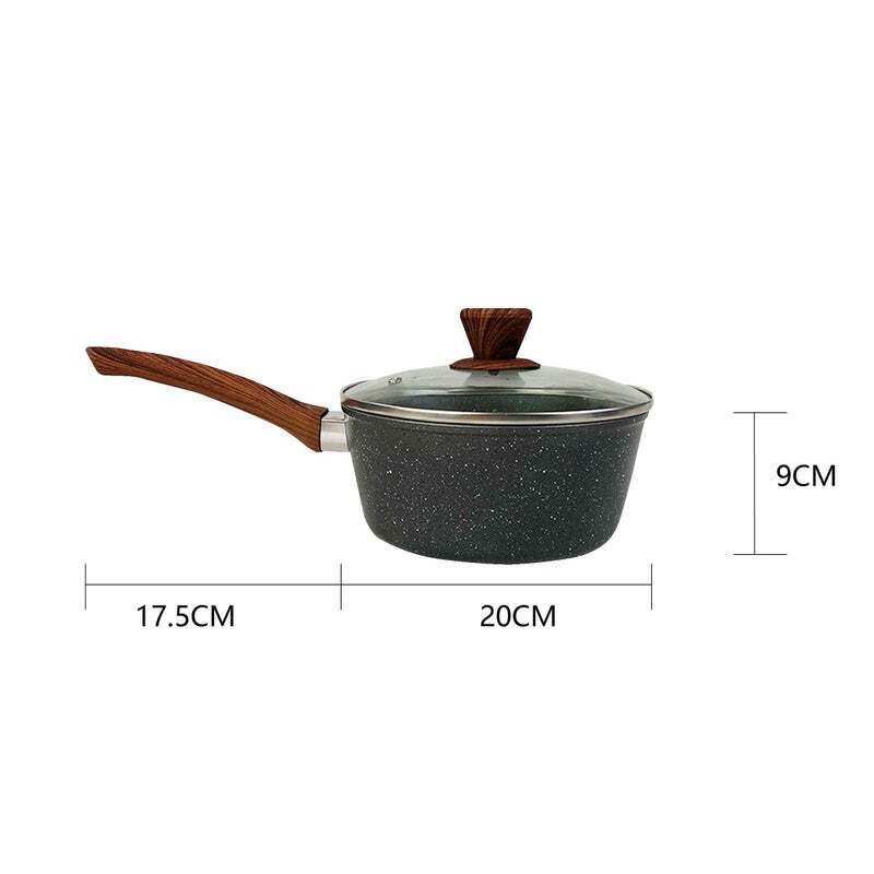 Clevinger 20cm Ceramic Marble Non-Stick Saucepan Cookware Casserole Pot w/Lid Payday Deals