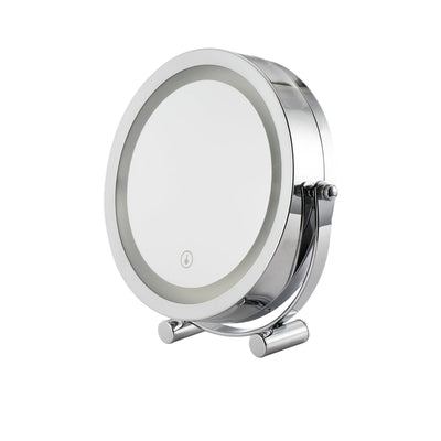 Clevinger San Marino Round Vanity Mirror with Led Lights Silver Payday Deals