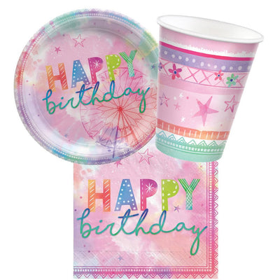 Coachella 8 Guest Happy Birthday Tableware Party Pack
