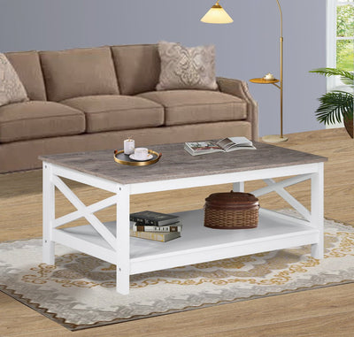 Coastal Coffee Table in White and Grey Payday Deals