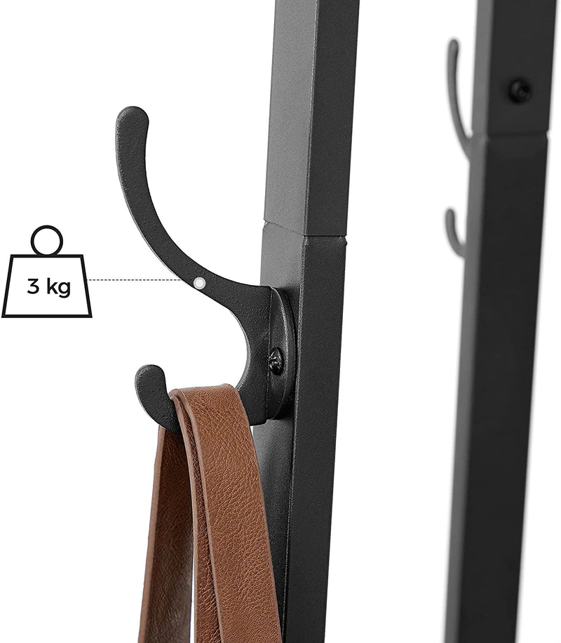 Coat Rack with 3 Shelves with Hooks Rustic Brown and Black Payday Deals