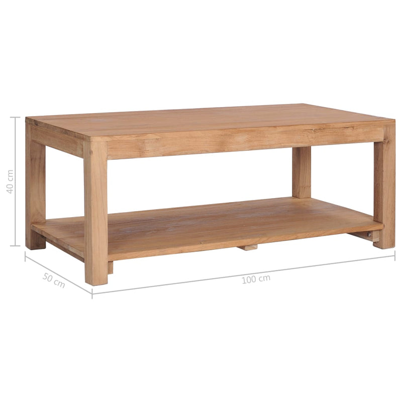 Coffee Table 100x50x40 cm Solid Teak Wood Payday Deals