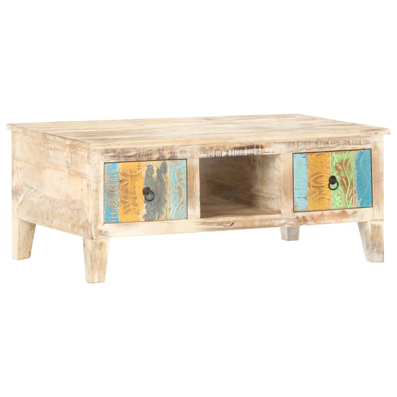 Coffee Table 100x55x40 cm Rough Acacia Wood Payday Deals
