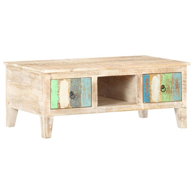 Coffee Table 100x55x40 cm Rough Acacia Wood Payday Deals