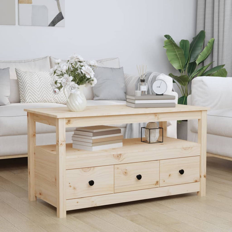 Coffee Table 102x49x55 cm Solid Wood Pine Payday Deals