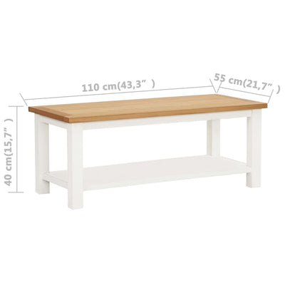 Coffee Table 110x55x40 cm Solid Oak Wood Payday Deals