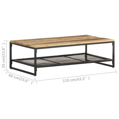 Coffee Table 110x60x35 cm Solid Reclaimed Wood Payday Deals