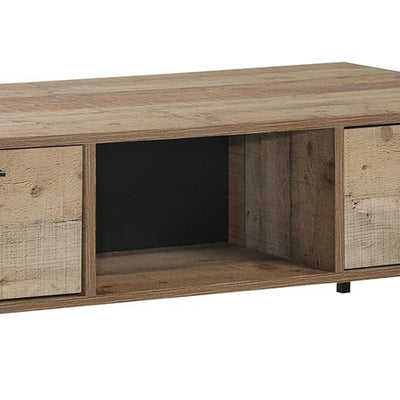 Coffee Table 2 Drawers Particle Board Storage in Oak Colour Payday Deals