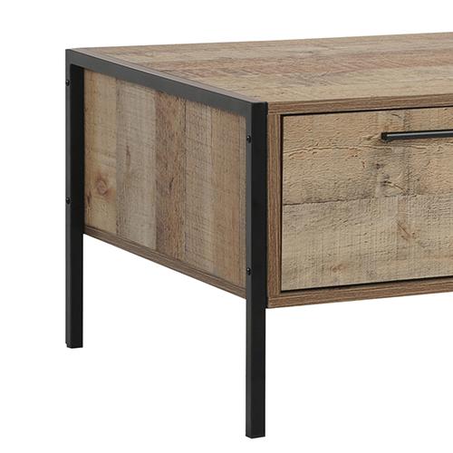 Coffee Table 2 Drawers Particle Board Storage in Oak Colour Payday Deals