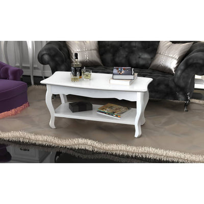 Coffee Table 2 Tiers MDF White