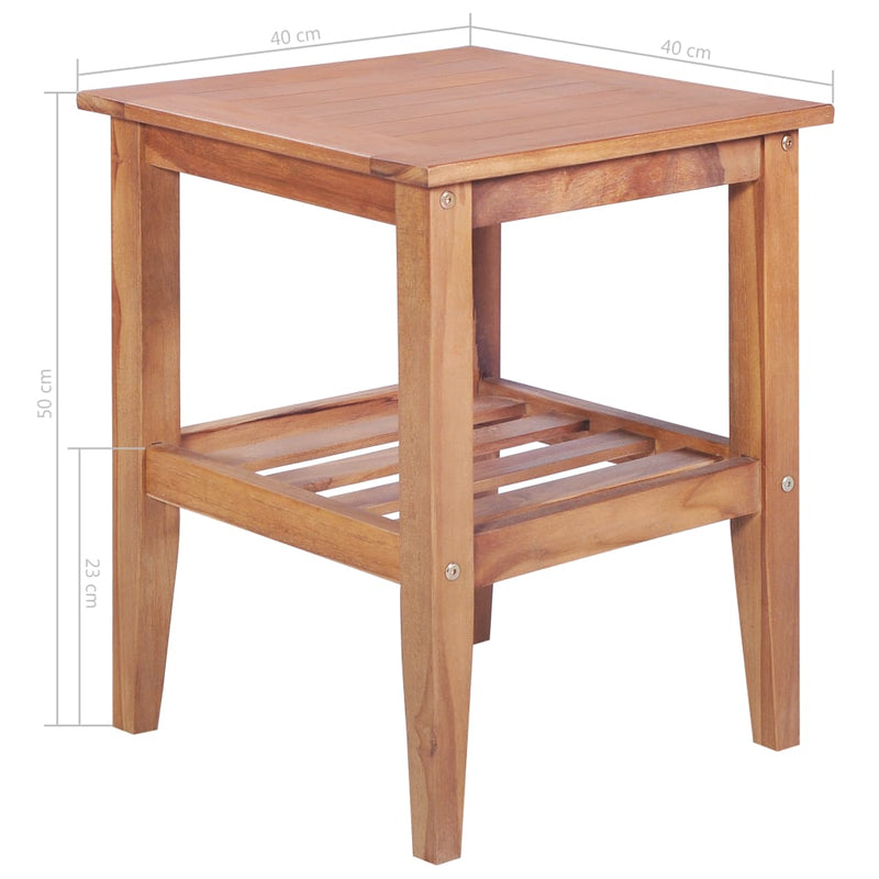 Coffee Table 40x40x50 cm Square Solid Teak Payday Deals