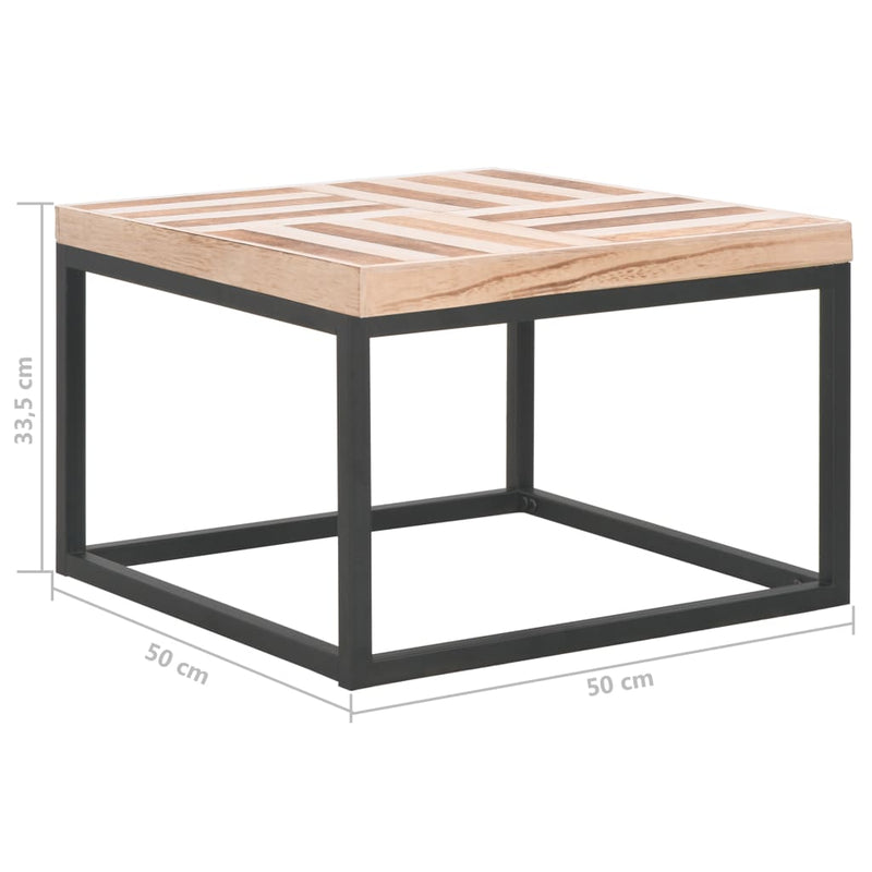 Coffee Table 50x50x33.5 cm Solid Wood Payday Deals