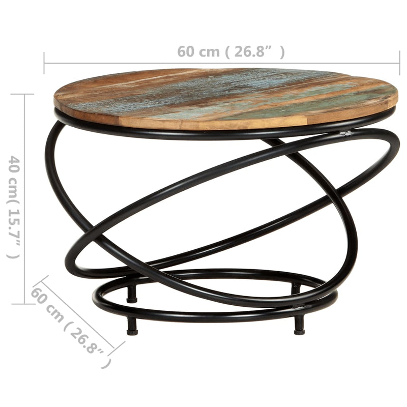 Coffee Table 60x60x40 cm Solid Reclaimed Wood Payday Deals